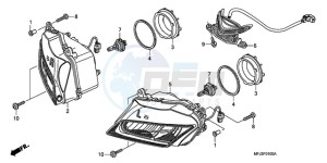 CBR600RAA F / CMF drawing HEADLIGHT