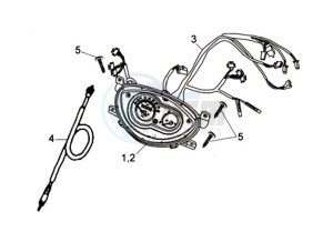 JET 4 50cc drawing DASHBOARD / SPEEDOMETER CABLE / WIRING HARNASS