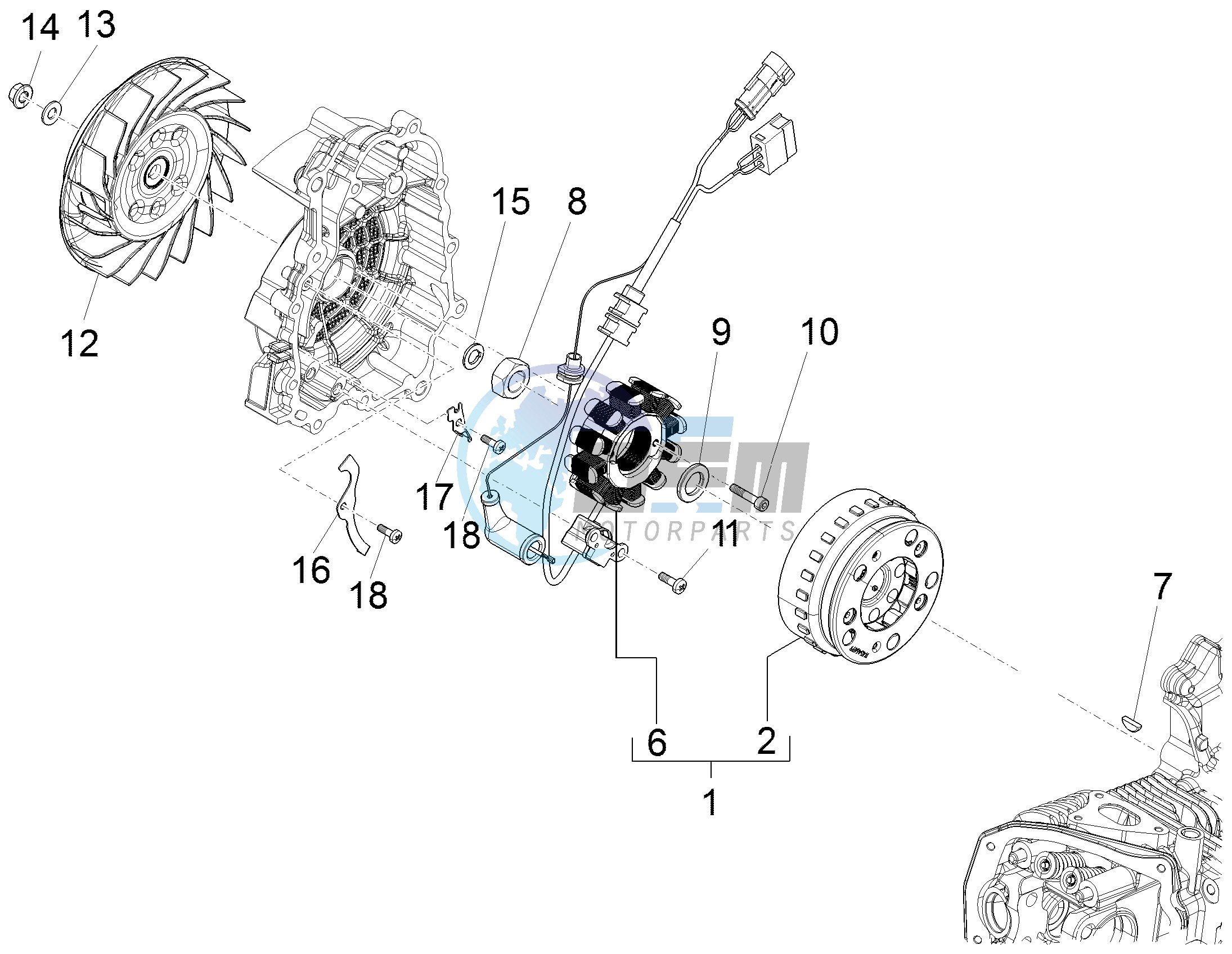 Flywheel magneto