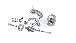 SENDA R X-RACE - 50 CC 2T EU2 drawing FRONT WHEEL