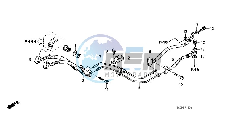 REAR BRAKE HOSE (ST1300A)