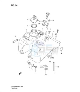 DR125SML 0 drawing FUEL TANK