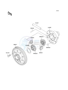 KAF 400 A [MULE 610 4X4] (A6F-AF) A8F drawing DIFFERENTIAL