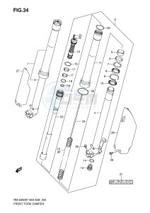 RM-Z250 (E3-E28) drawing FRONT DAMPER (MODEL K7)