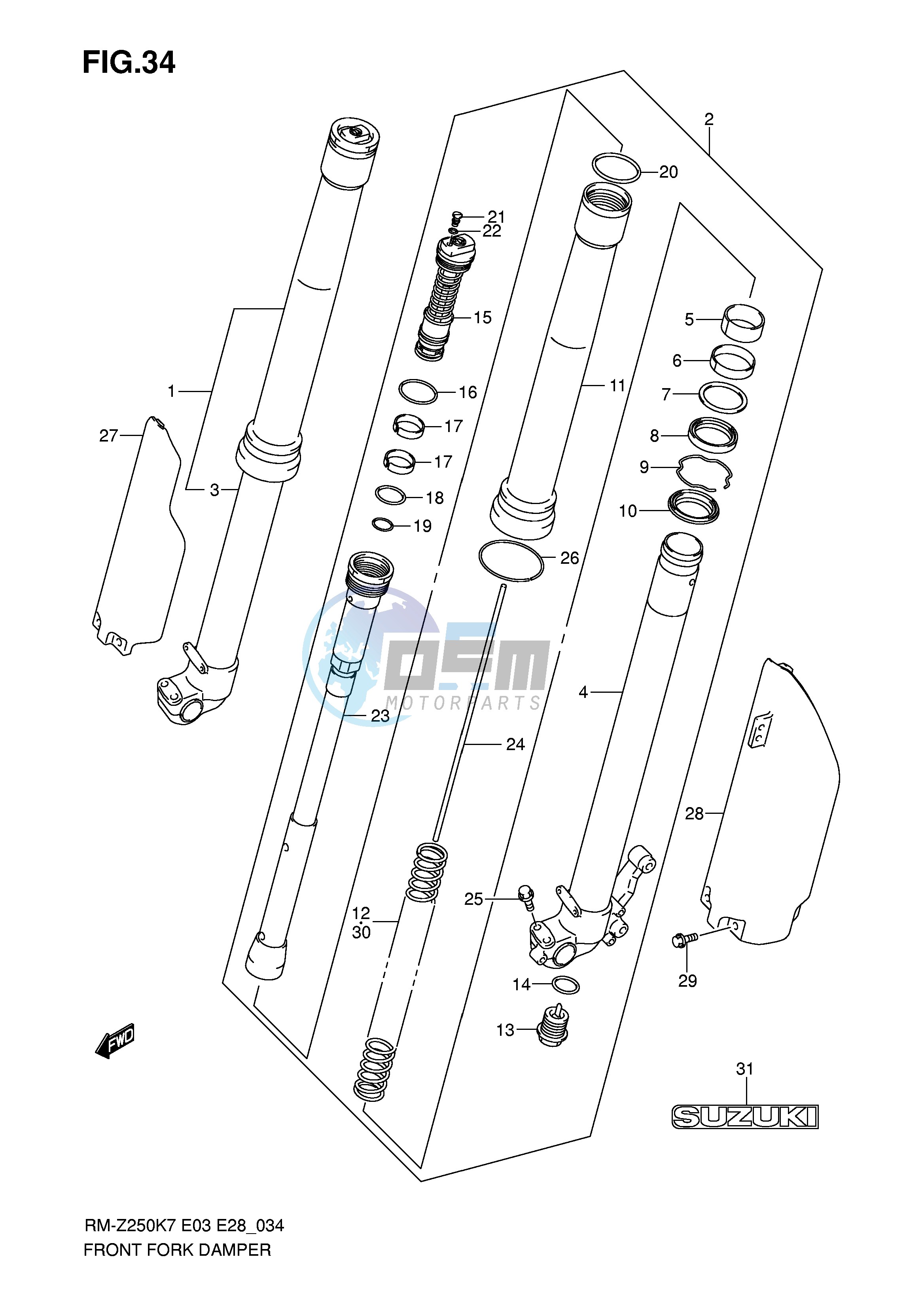 FRONT DAMPER (MODEL K7)