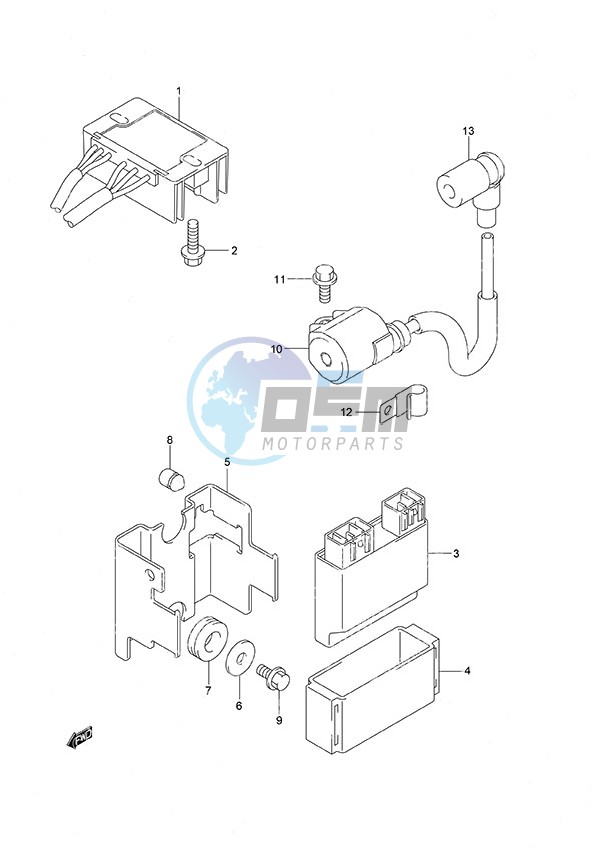 Rectifier/Ignition Coil Remote Control/Gas Assist Tilt