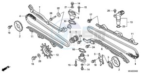 GL1800A UK - (E / MKH) drawing CAM CHAIN/TENSIONER