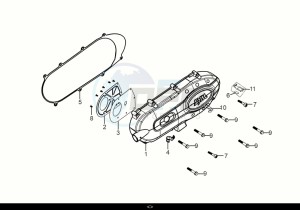 SYMPHONY ST 50 (XL05W1-NL) (E5) (M1) drawing L. CRANK CASE COVER