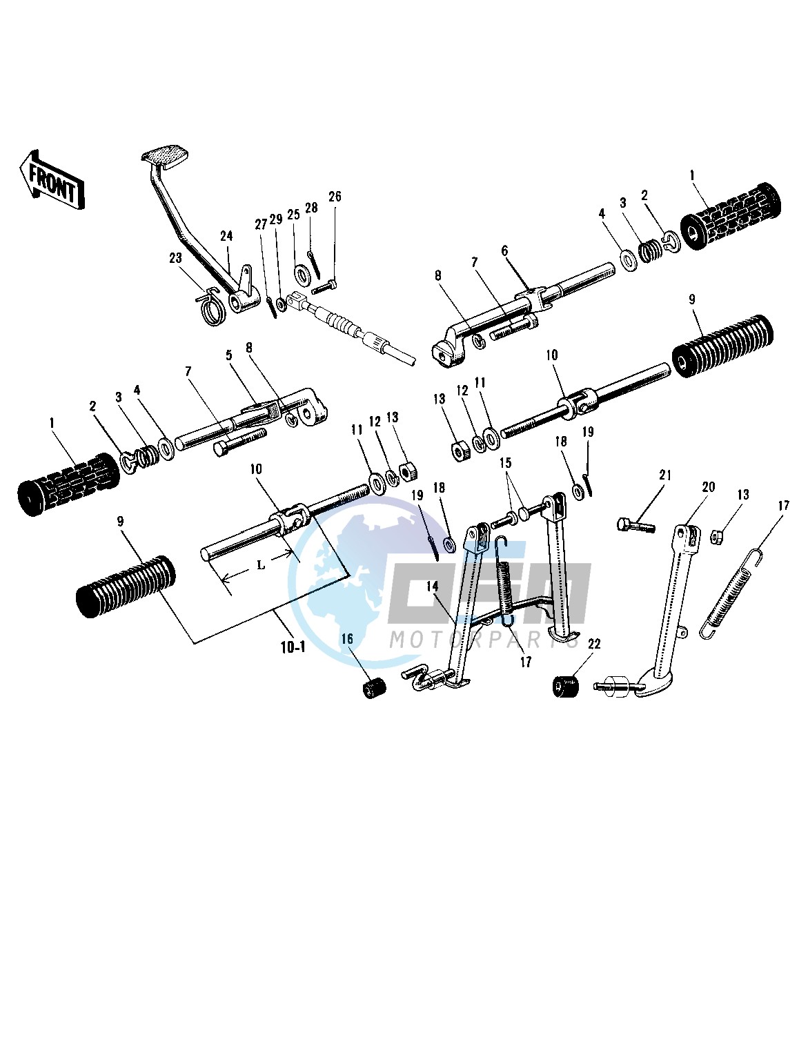 FOOTRESTS_STANDS_BRAKE PEDAL -- 69-72 H1_A_B_C- -