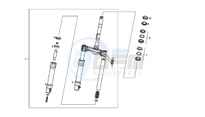 BOULEVARD - 50 CC 4T EU2 25 KM/H drawing FRONT FORK