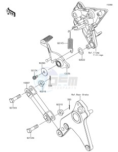 Z1000SX ZX1000WHF XX (EU ME A(FRICA) drawing Brake Pedal