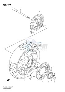 AN400 (E2) Burgman drawing FRONT WHEEL (AN400ZAL1 E2)