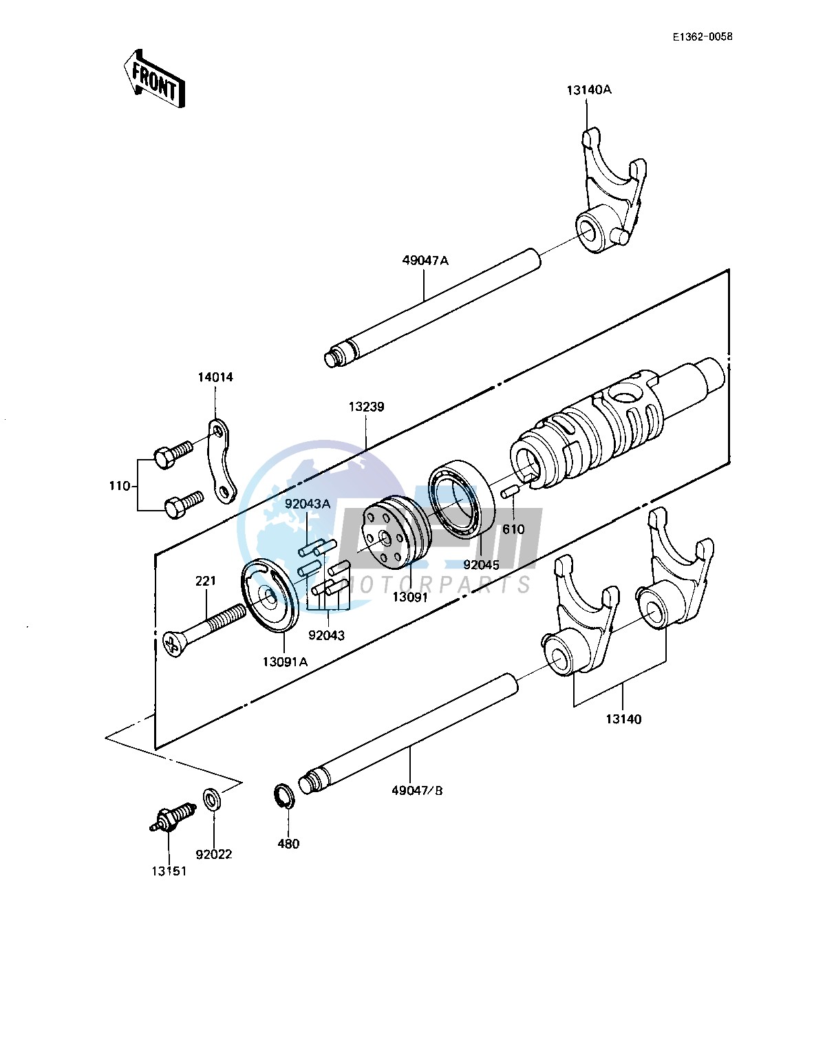 GEAR CHANGE DRUM & FORKS