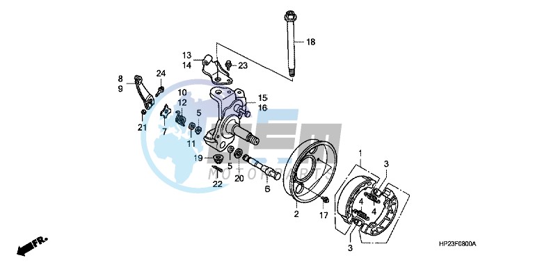 KNUCKLE/ FRONT BRAKE PANEL