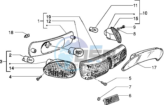 Rear tail lamp