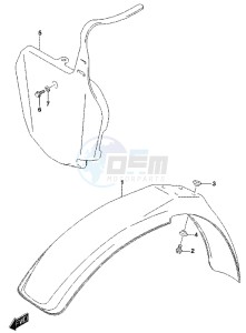 RM85L drawing FRONT FENDER