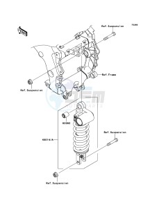 ZZR1400_ABS ZX1400D8F FR GB XX (EU ME A(FRICA) drawing Shock Absorber(s)