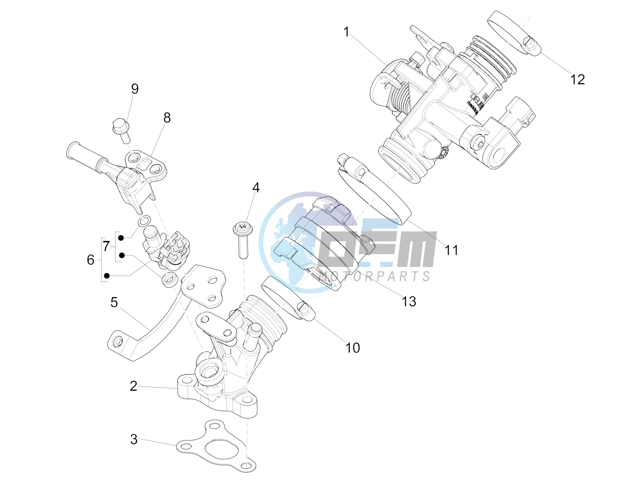 Throttle body - Injector - Union pipe