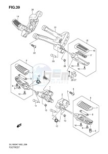 DL1000 (E2) V-Strom drawing FOOTREST