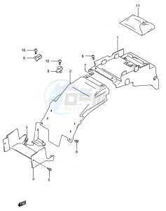 GSX-R750W (E28) drawing REAR FENDER (MODEL R S)