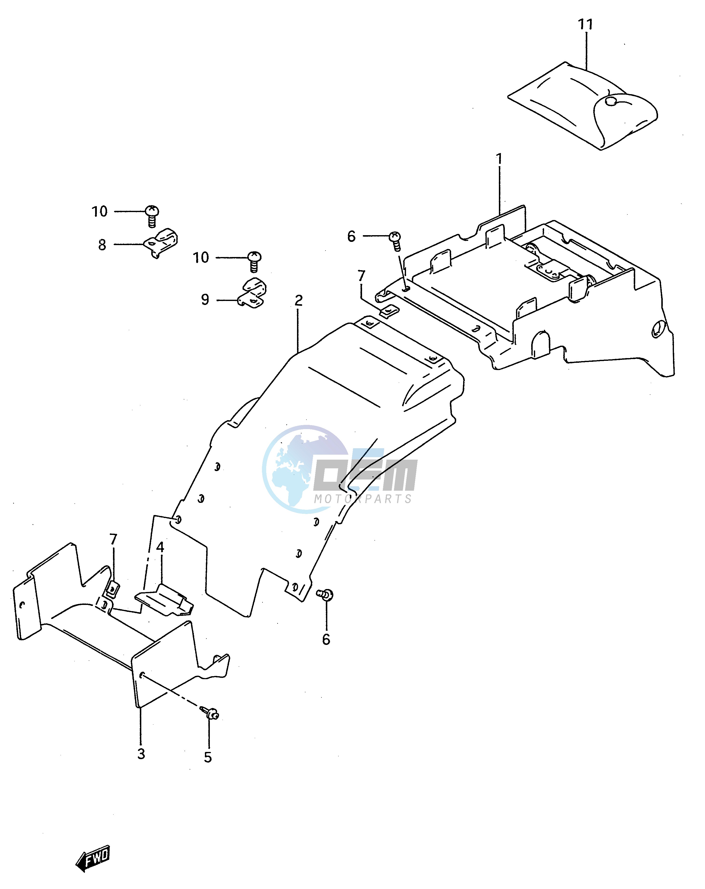 REAR FENDER (MODEL R S)