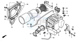 CG125 drawing AIR CLEANER (1)