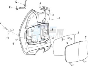 LX 50 4T-2V 25Kmh NL drawing Front glovebox - Knee-guard panel