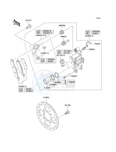 KSV 700 B [KFX 700] (B6F-B9F) B7F drawing FRONT BRAKE