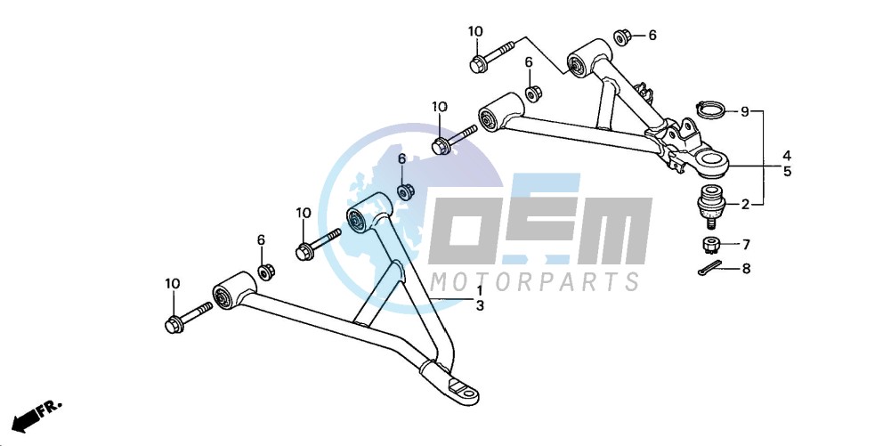 FRONT ARM (TRX350TM/TE)