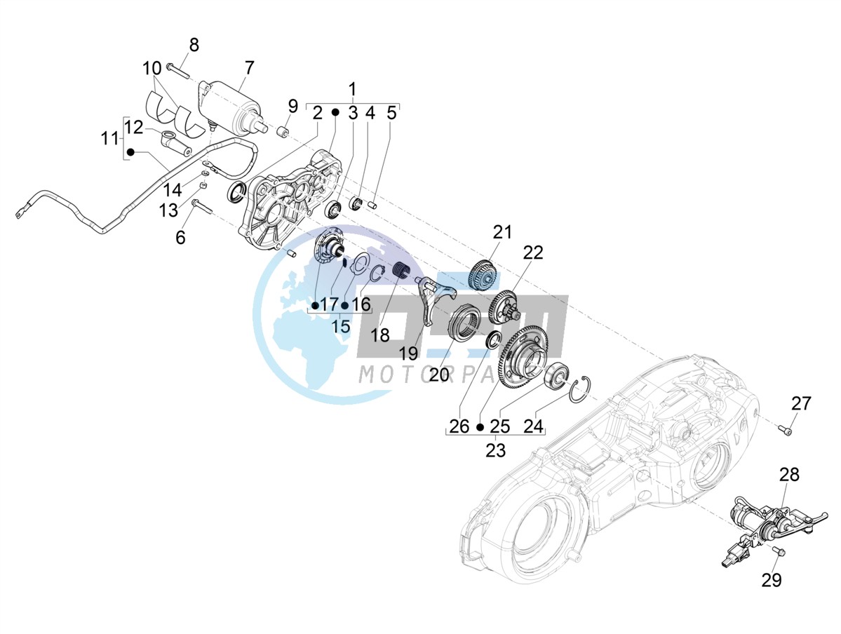 Reverse gear assy