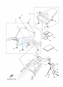 YZF320-A YZF-R3 (B2X9) drawing SEAT