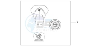 CB600FC drawing TANK PAD/ FUEL FILLER CAP