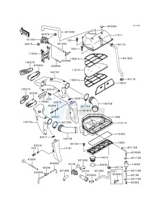 ZX 600 F [NINJA ZX-6R] (F1-F3) [NINJA ZX-6R] drawing AIR CLEANER