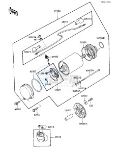 ZX 900 A [NINJA] (A1-A2) NINJA 900 drawing STARTER MOTOR