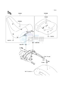 VN 1700 B [VULCAN 1700 VOYAGER ABS] (9FA) B9F drawing SEAT