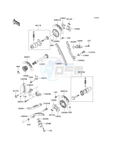 KRF 750 F [TERYX 750 4X4 NRA OUTDOORS] (F8F) F8F drawing CAMSHAFT-- S- -_TENSIONER