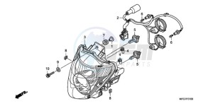 CB600FA39 Europe Direct - (ED / ABS ST 25K) drawing HEADLIGHT