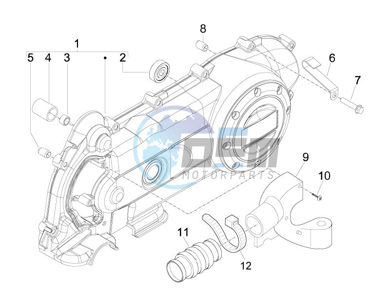 Crankcase cover and cooling