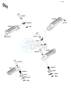 ZX 750 H [NINJA ZX-7] (H1) [NINJA ZX-7] drawing FOOTRESTS