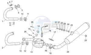 Breva V IE 1100 drawing Exhaust unit