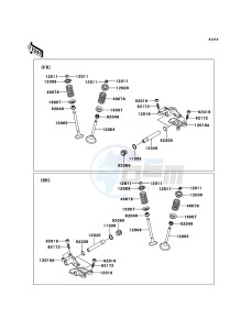 BRUTE FORCE 650 4x4i KVF650FEF EU GB drawing Valve(s)