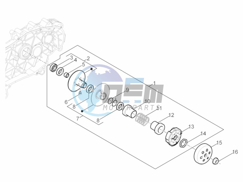 Driven pulley