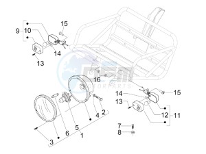 Liberty 50 4t Delivery tnt drawing Head lamp - Turn signal lamps