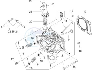 Runner 125 VX 4t Race drawing Cilinder head unit - Valve