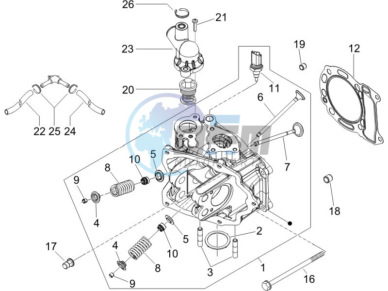 Cilinder head unit - Valve