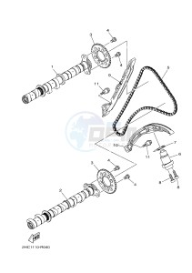 YXZ1000R YXZ10YEXJ YXZ1000R (B0FA) drawing CAMSHAFT & CHAIN