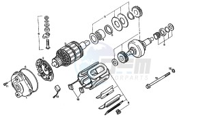 Pegaso 125 GQ drawing Starting motor