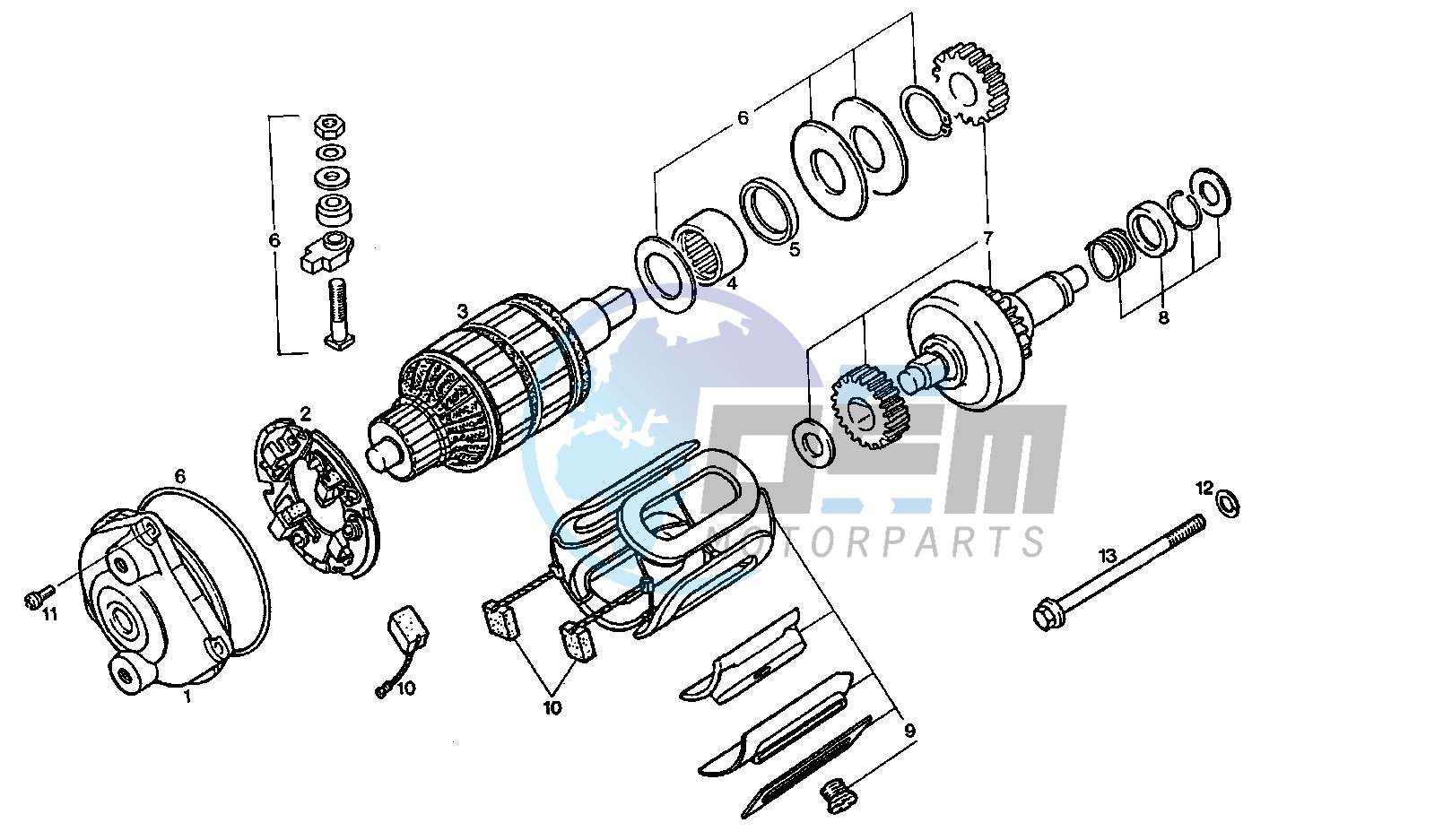 Starting motor