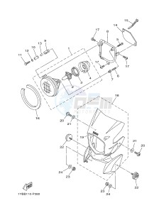 XT250 XT250F SEROW (1YBE) drawing HEADLIGHT