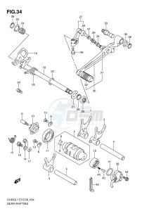 DL650 (E3) V-Strom drawing GEAR SHIFTING